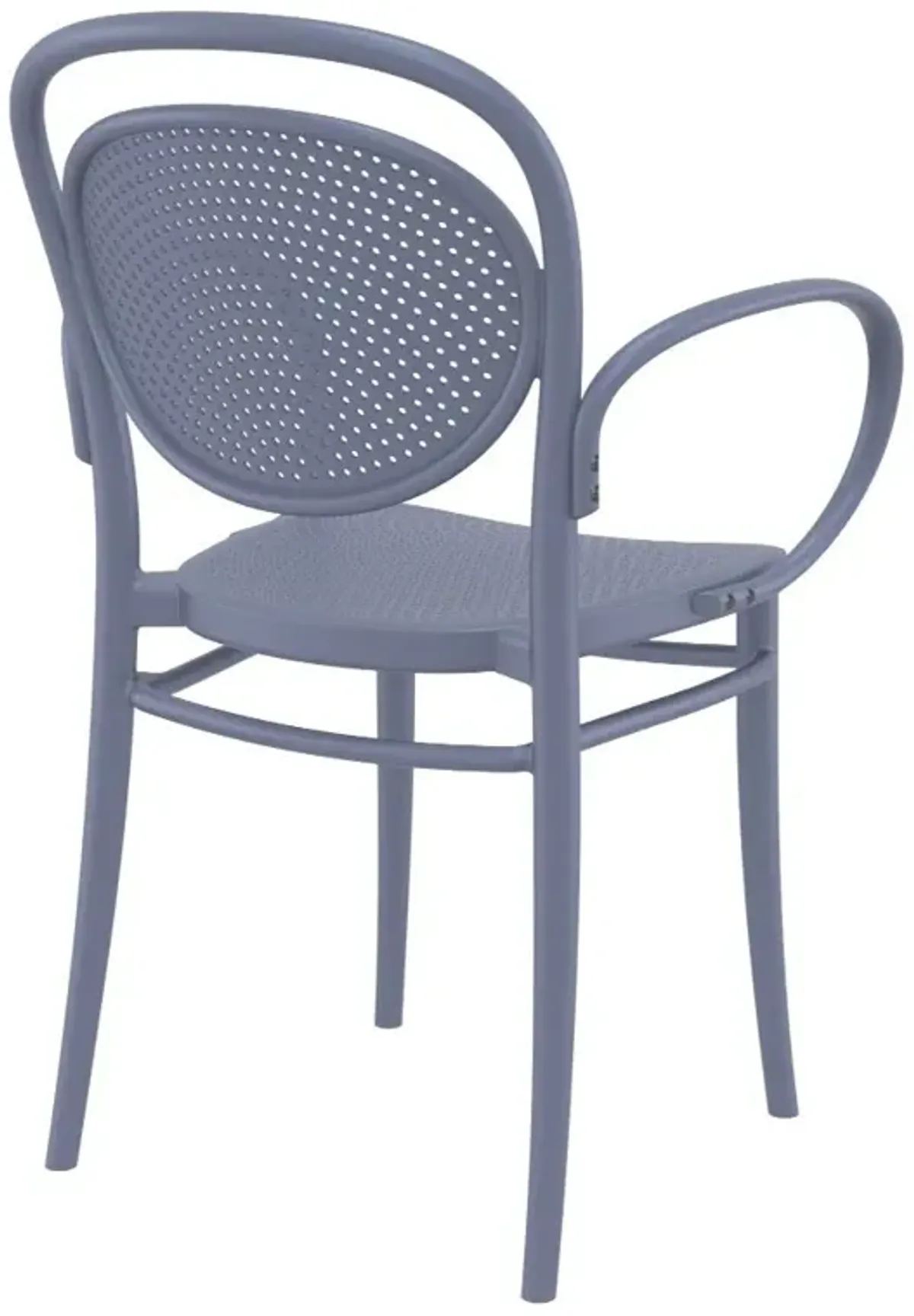 Compamia Marcel XL Resin Outdoor Arm Patio Chair Dark Gray