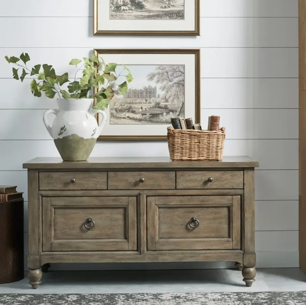 Liberty Furniture Americana Farmhouse Light Brown Credenza