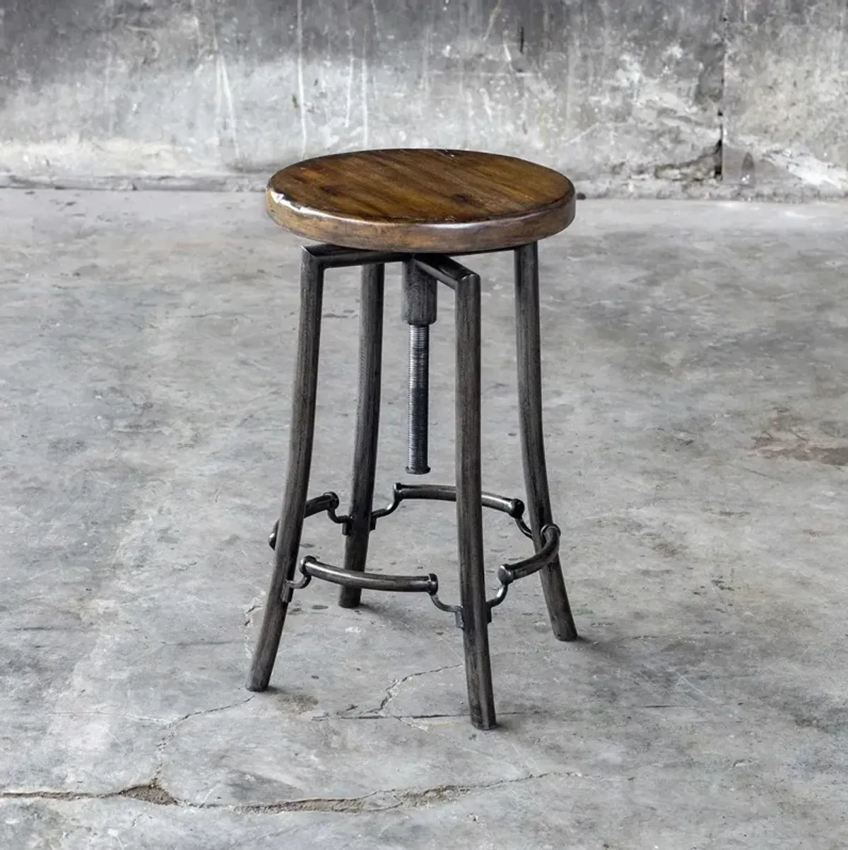 Uttermost Westlyn Dark Walnut Bar Stool