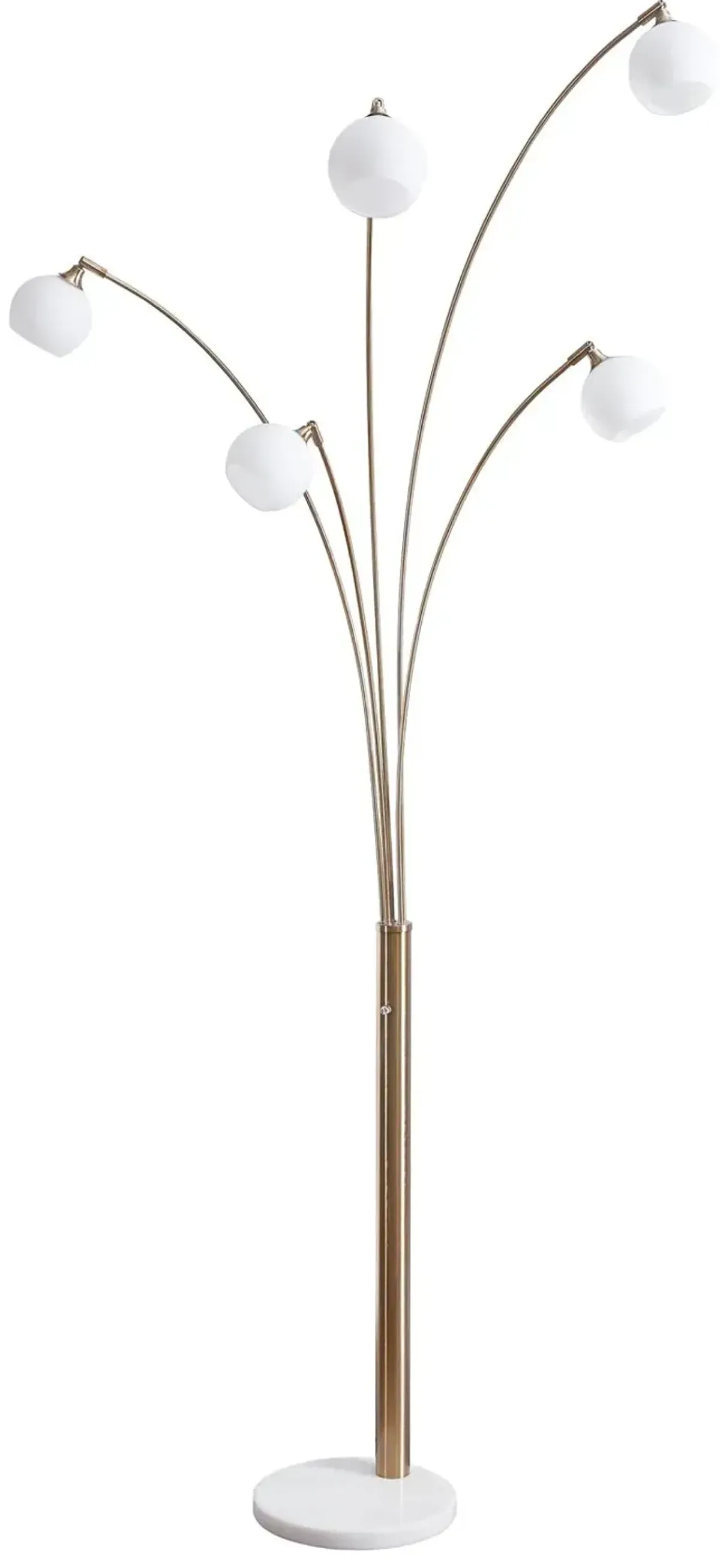 Ashley Taliya Arc Lamp Champagne/White Signature Design