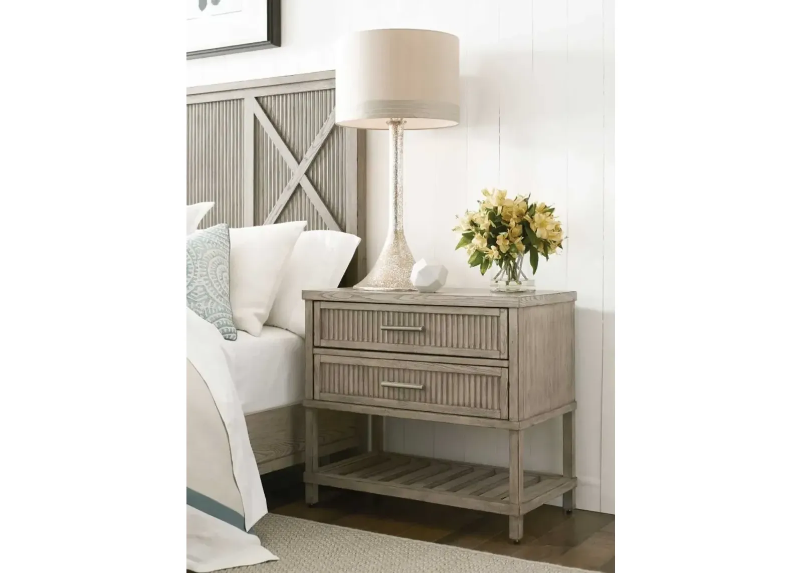 American Drew West Fork Harrison Taupe Nightstand