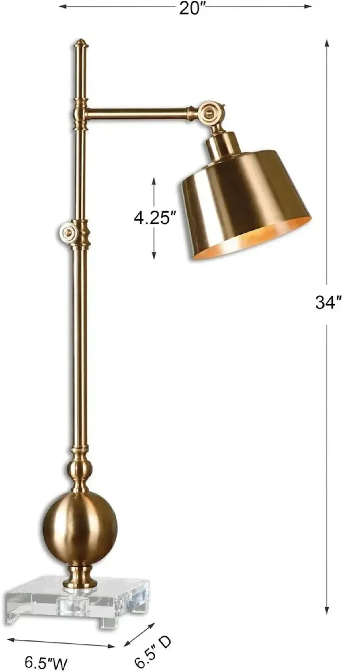 Uttermost Laton Brushed Brass Task Lamp