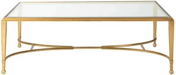 Artistica Home by Lexington Metal Designs Sangiovese Large Rectangular Metal Cocktail Table in Gold Leaf