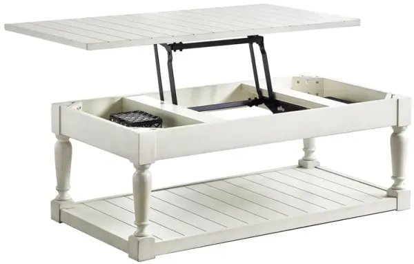 Steve Silver Hemingway Lift-Top Cocktail Table In Alabaster