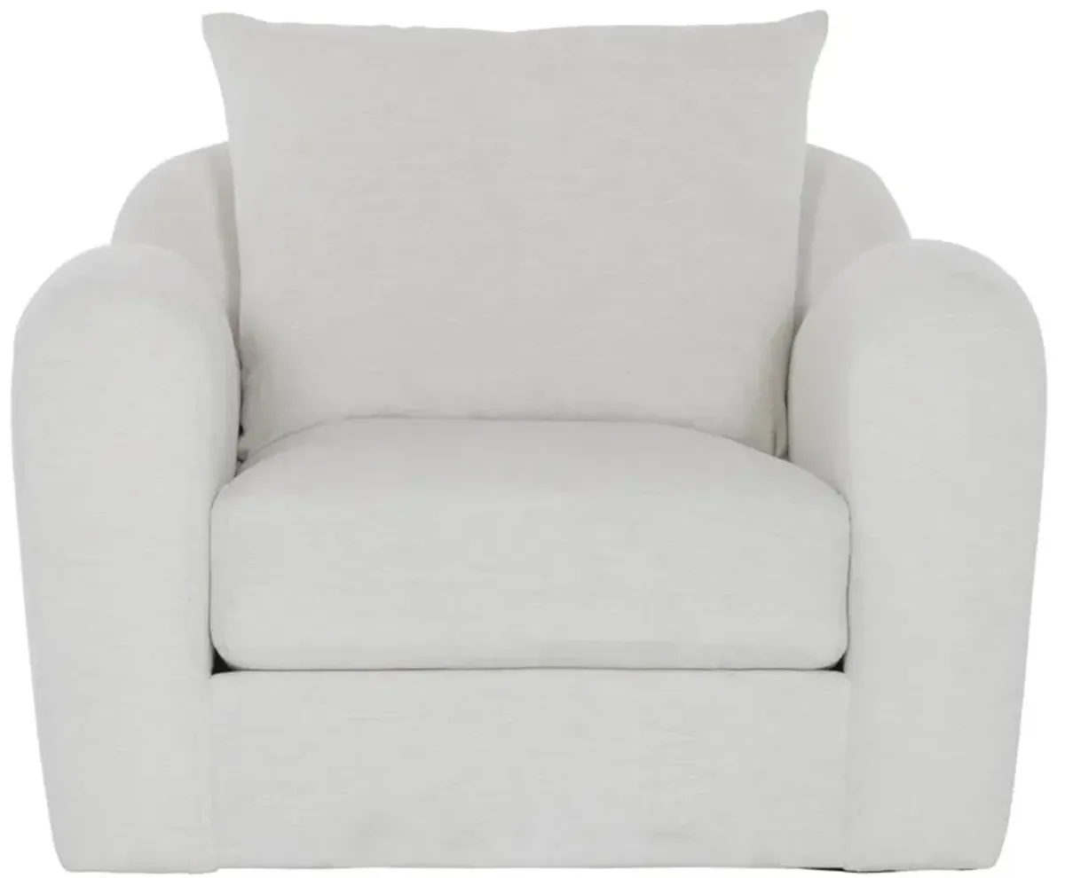 Bernhardt Asher Fabric Swivel Chair Without Pillows