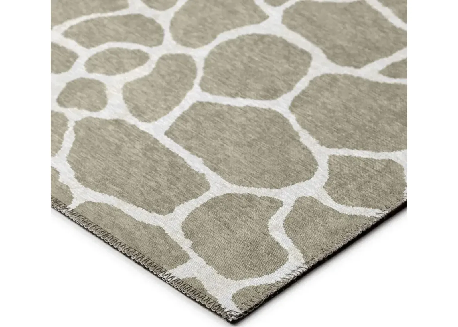 Stone Mosaic Giraffe-Inspired 5'X8' Area Rug