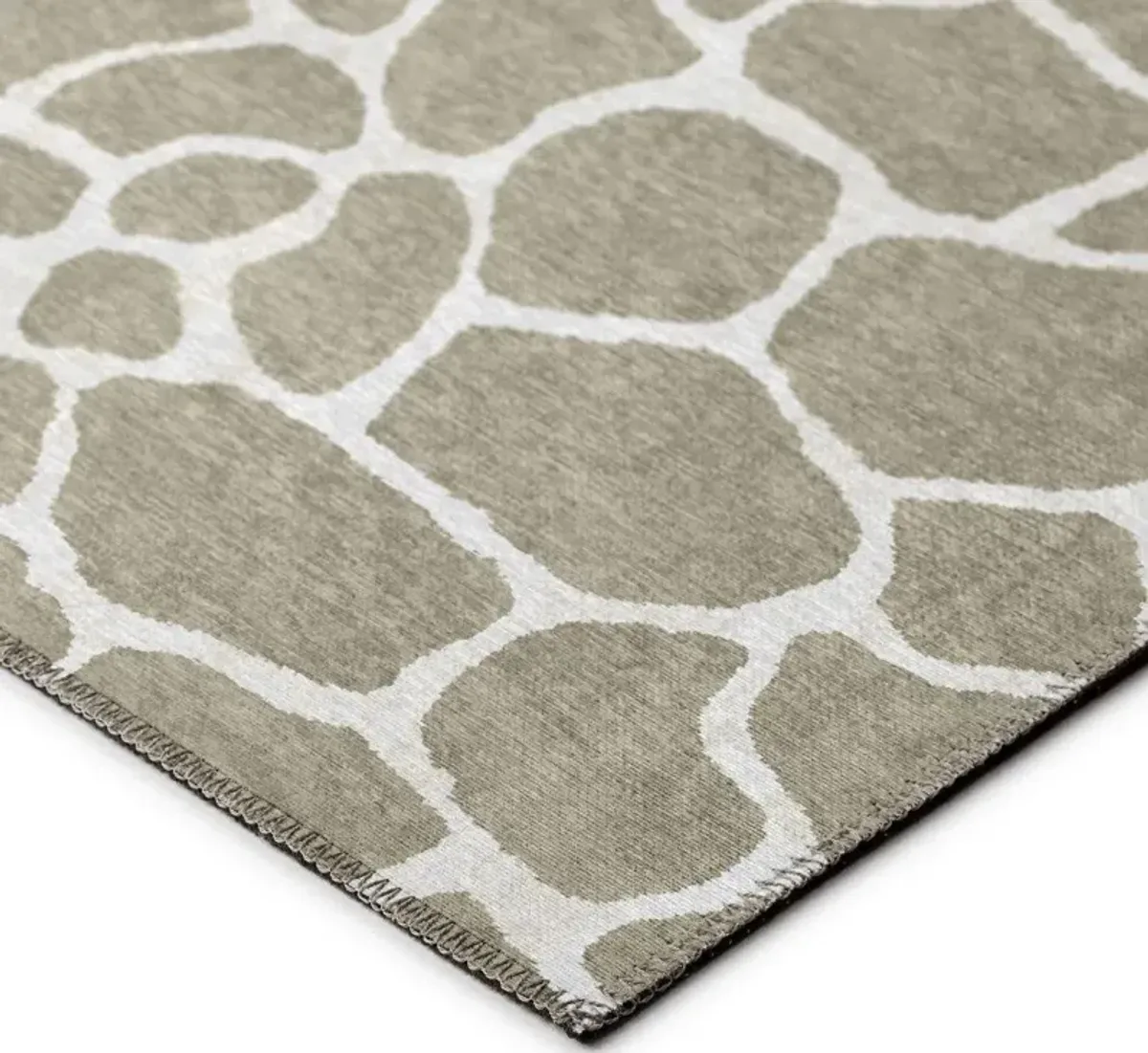 Stone Mosaic Giraffe-Inspired 5'X8' Area Rug