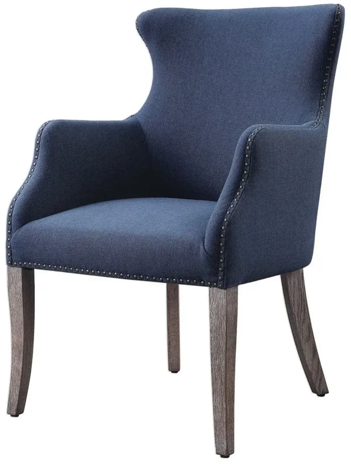 Uttermost Yareena Denim Blue Wing Chair