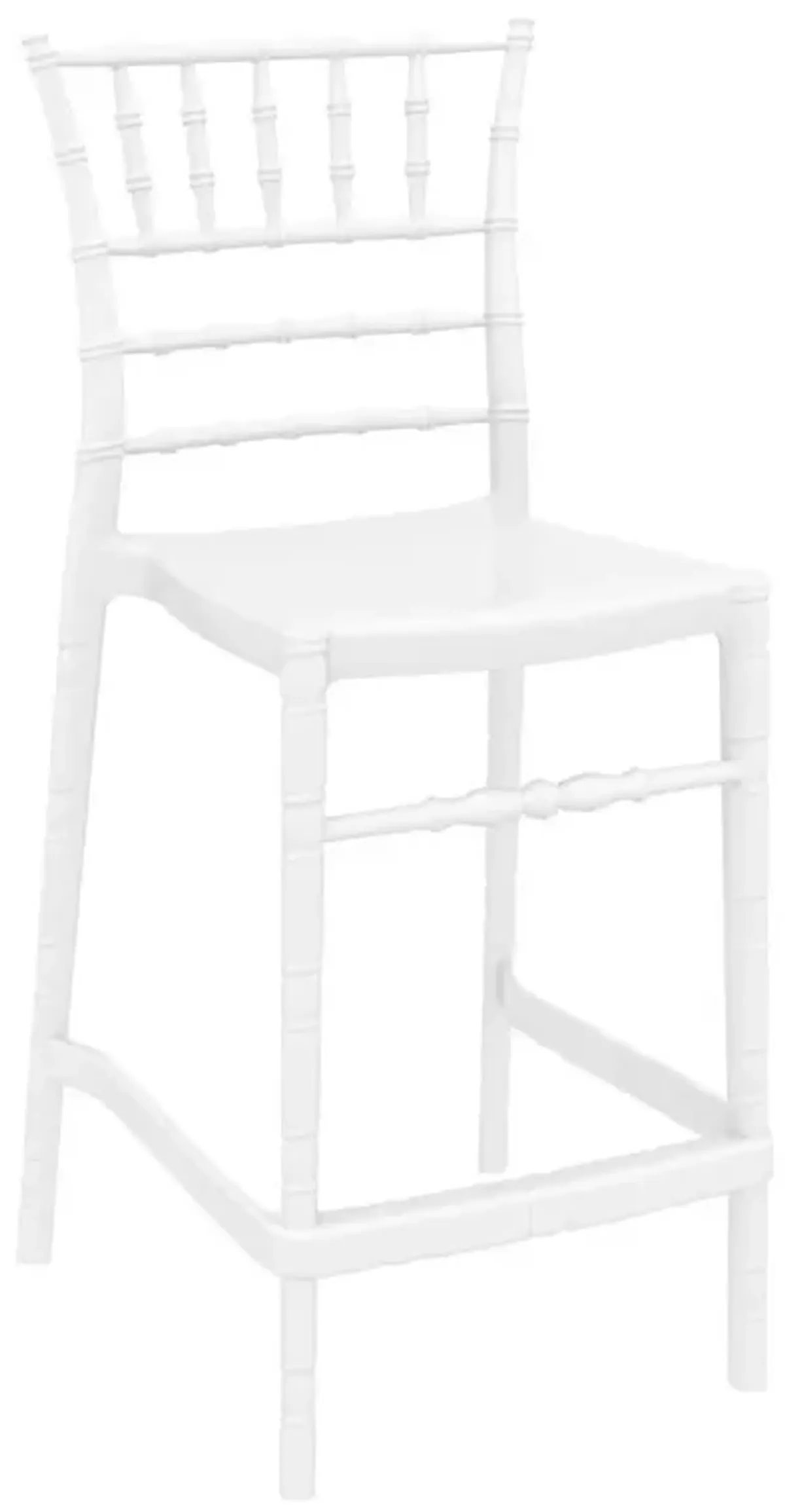 Compamia Chiavari Polycarbonate Counter Stool Glossy White