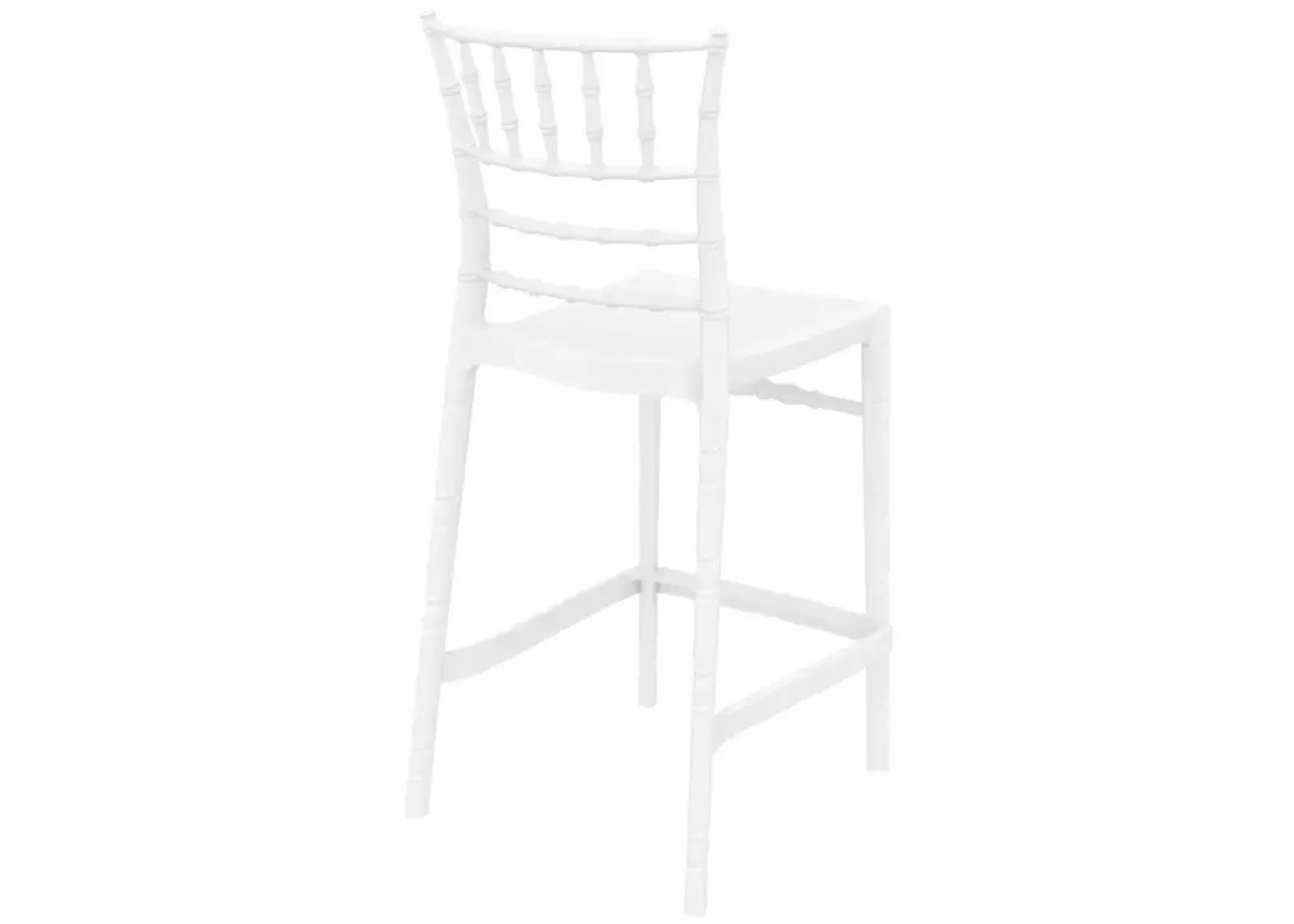 Compamia Chiavari Polycarbonate Counter Stool Glossy White