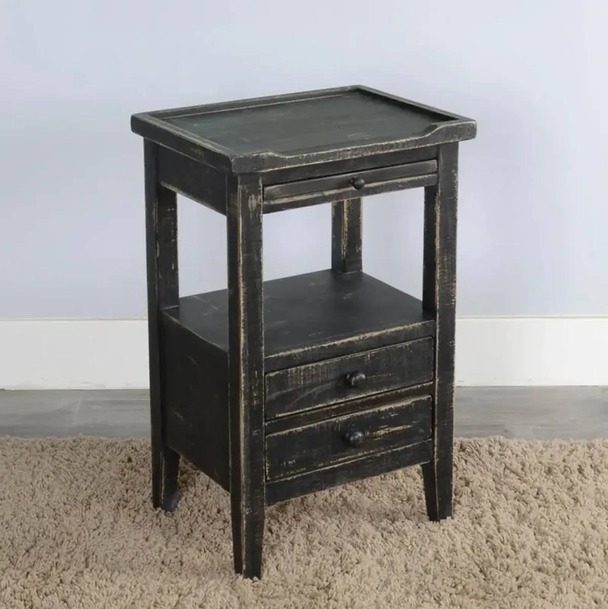 Sunny Designs Marina Black Sand 27 Inch Side Table