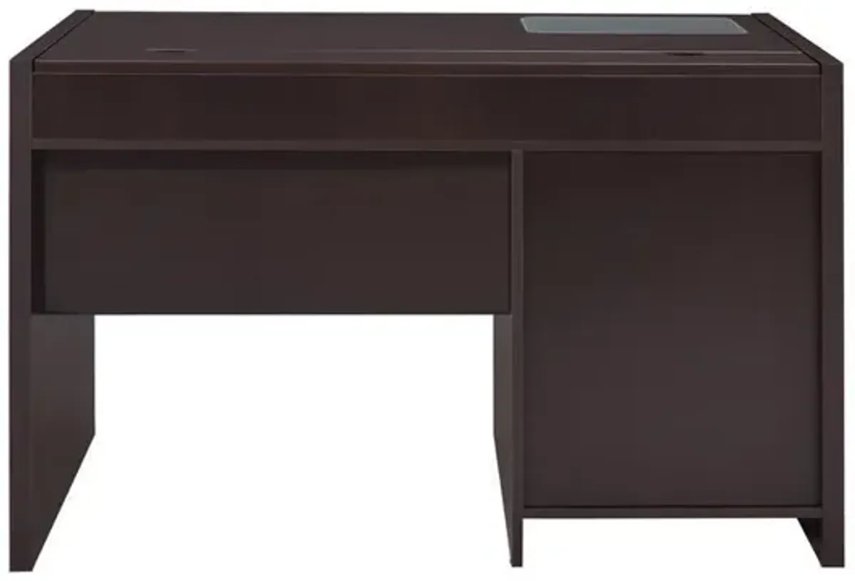 Coaster Halston 47 Inch 2-Drawer Office Desk with Cabinet Cappuccino