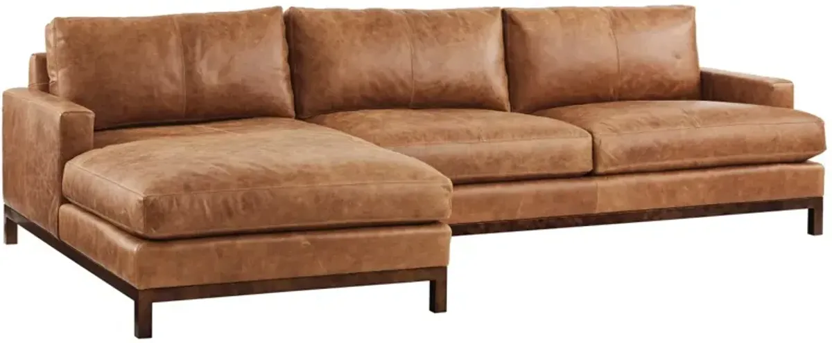 Barclay Butera Upholstery by Barclay Butera Horizon Camel Color Leather Sectional