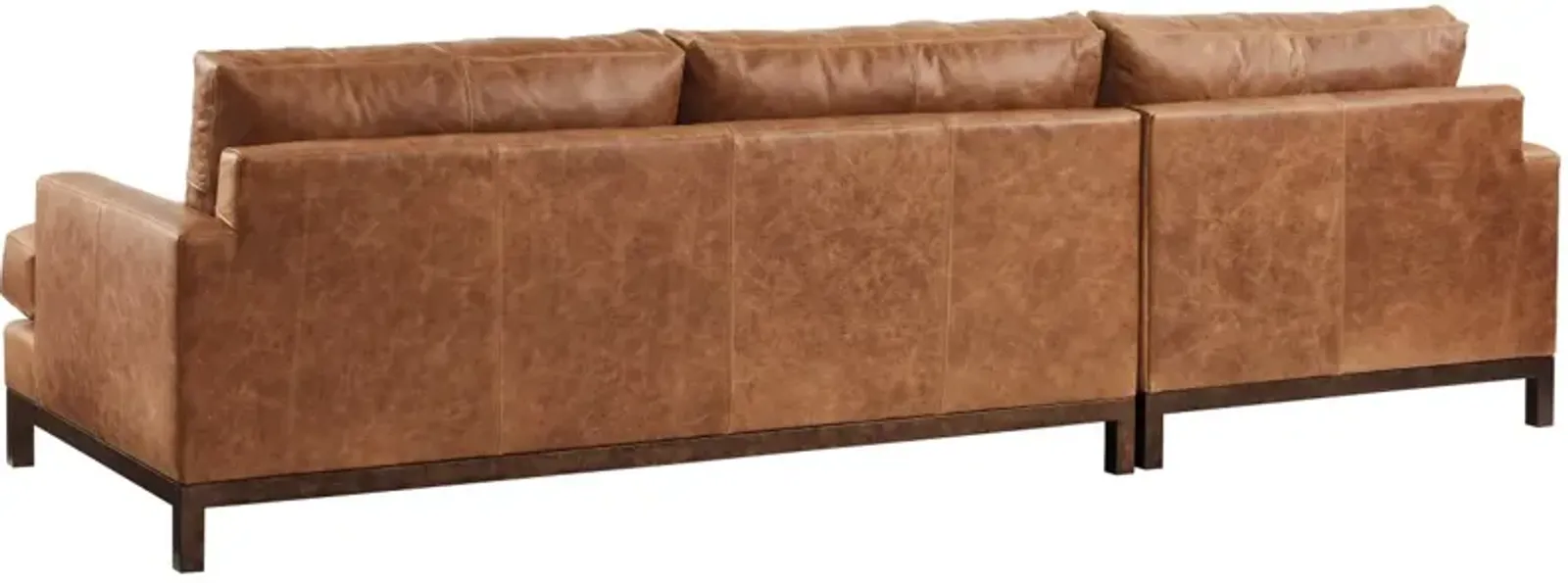 Barclay Butera Upholstery by Barclay Butera Horizon Camel Color Leather Sectional