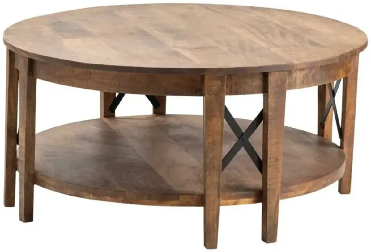 Crestview Sutton Brown Cocktail Table