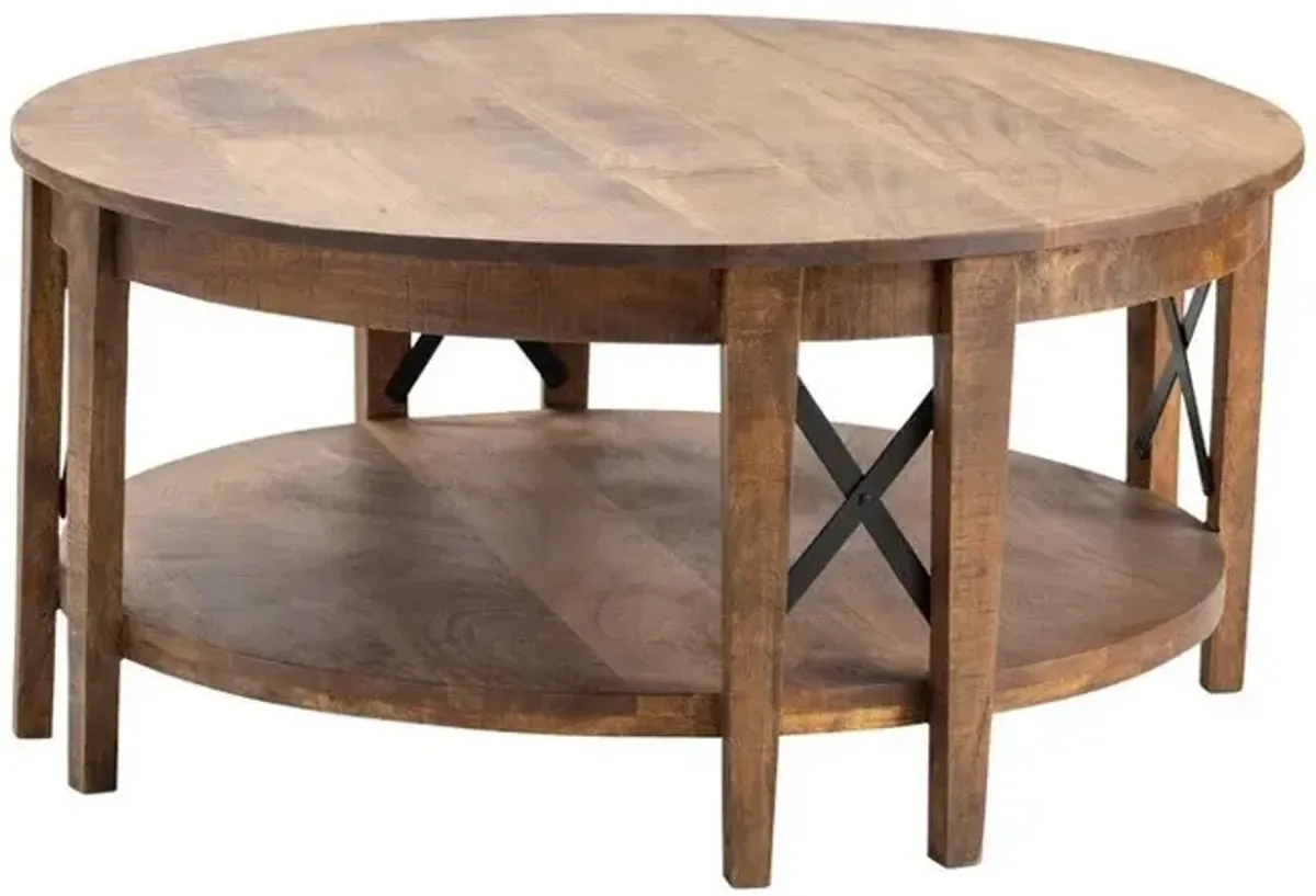 Crestview Sutton Brown Cocktail Table