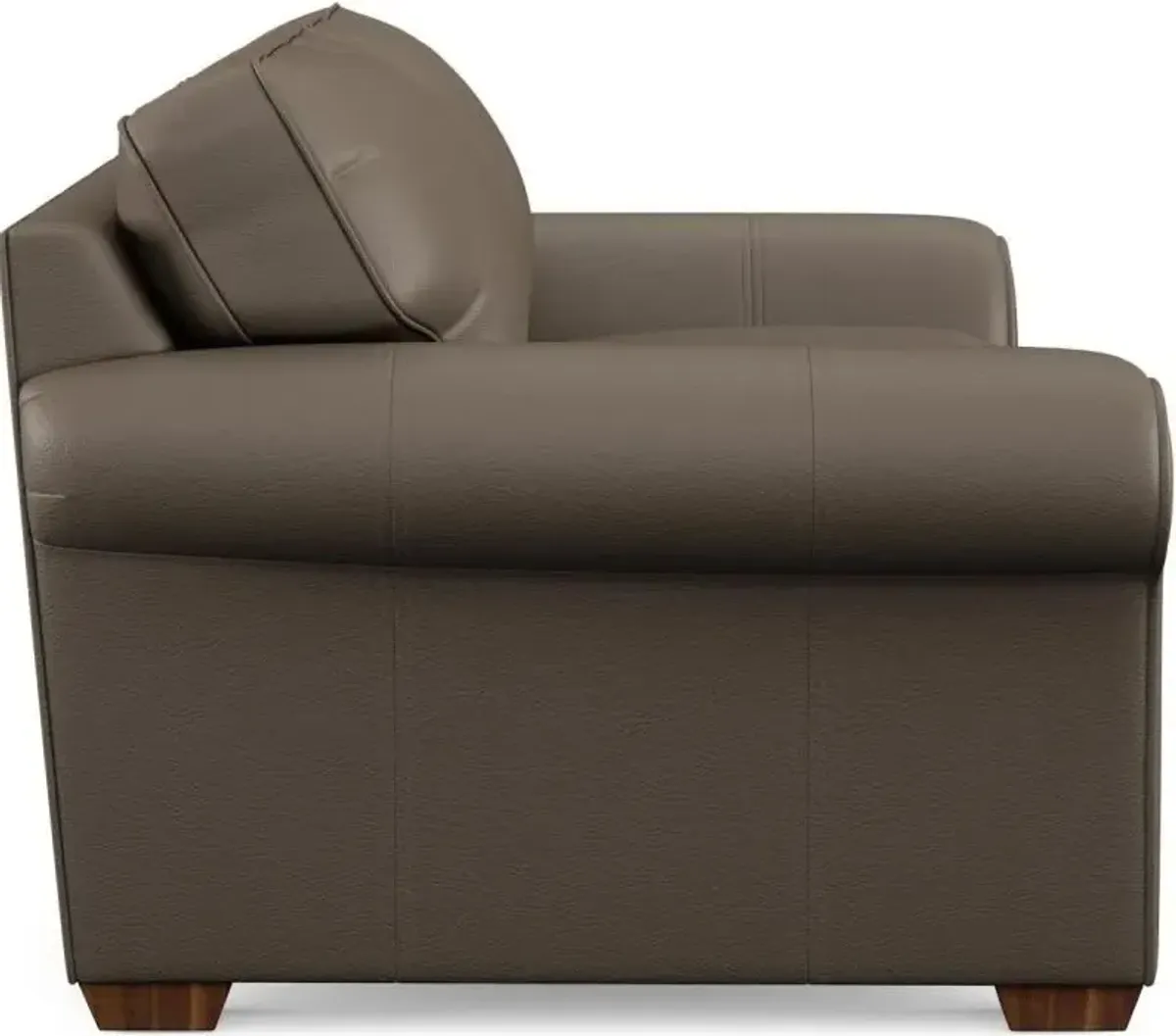 VAIL BROWN LEATHER LOVESEAT