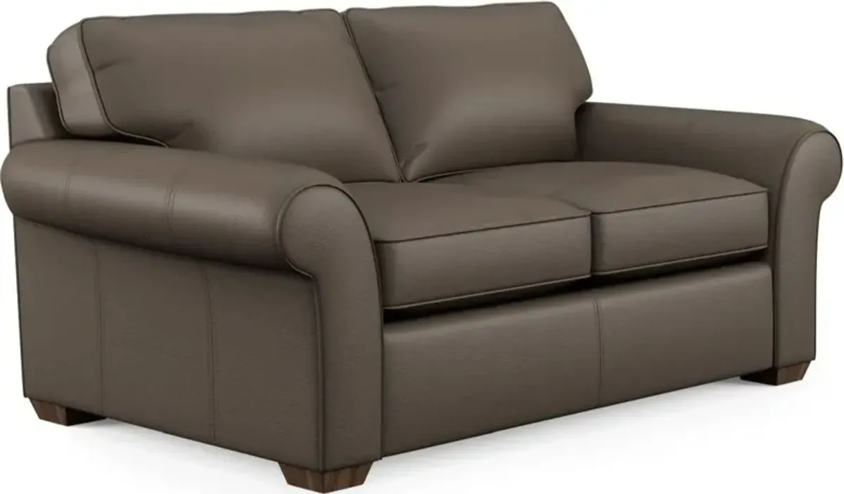 Flexsteel Vail Brown Leather Loveseat