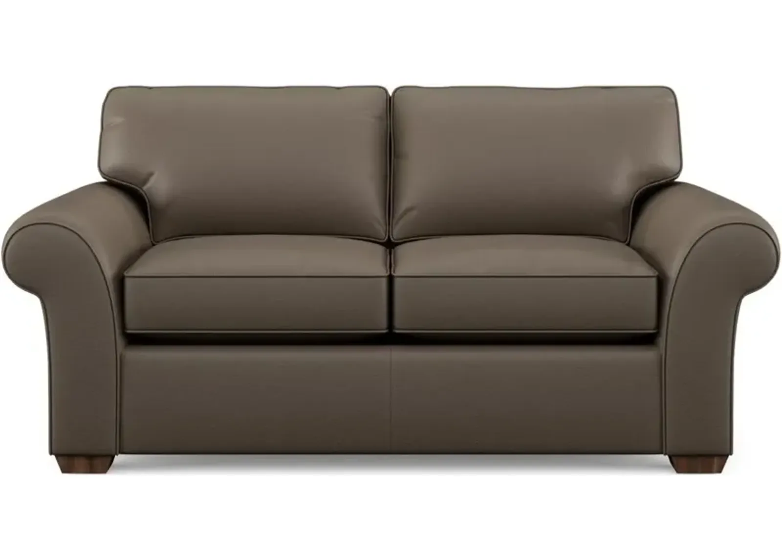 Flexsteel Vail Brown Leather Loveseat