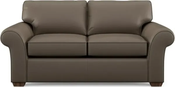 Flexsteel Vail Brown Leather Loveseat