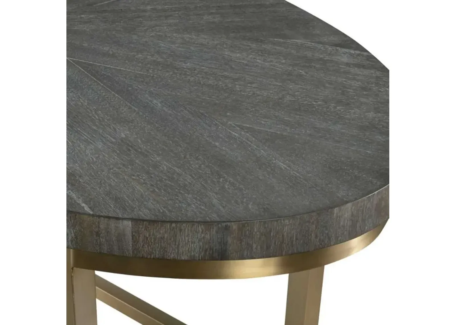 Uttermost Taja Dark Gray/Gold Oval Writing Desk