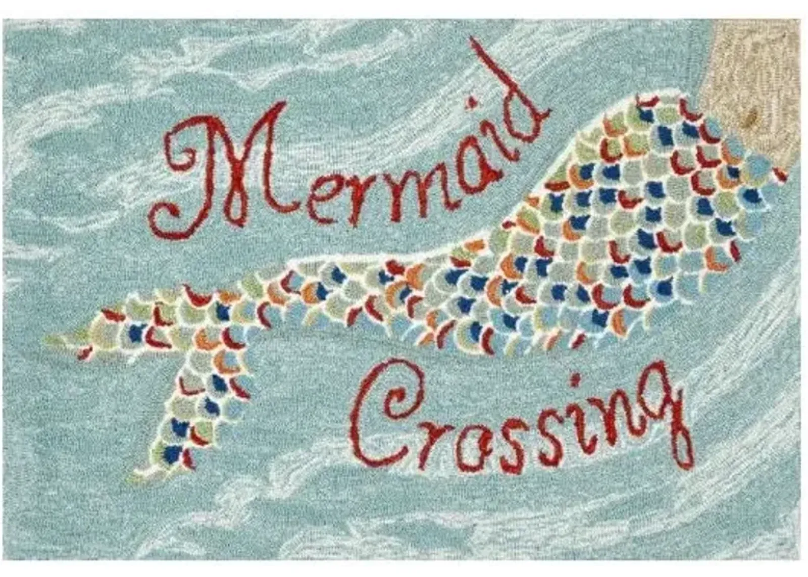 Trans Ocean Frontporch Mermaid Crossing Water Doormat