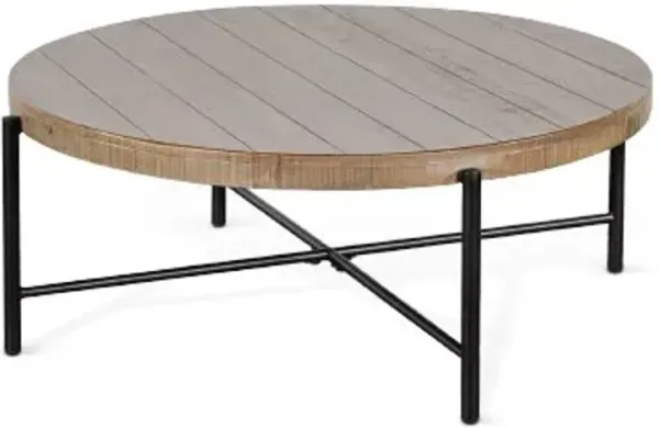 Sunny Designs Durango Weathered Brown 39 Inch Round Coffee Table
