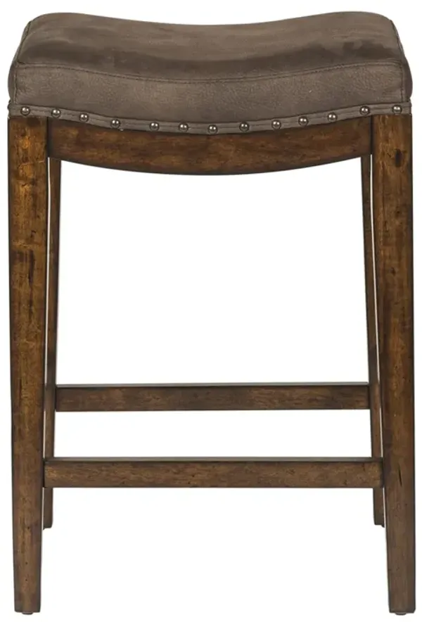 Liberty Furniture Aspen Skies Russet Brown Upholster Bar Stool