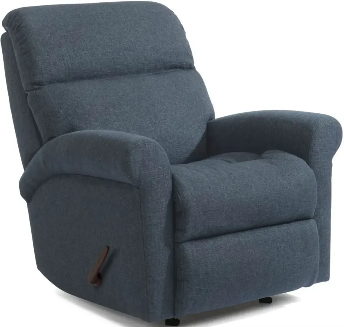 Flexsteel Davis Blue Midnight Rocking Manual Recliner