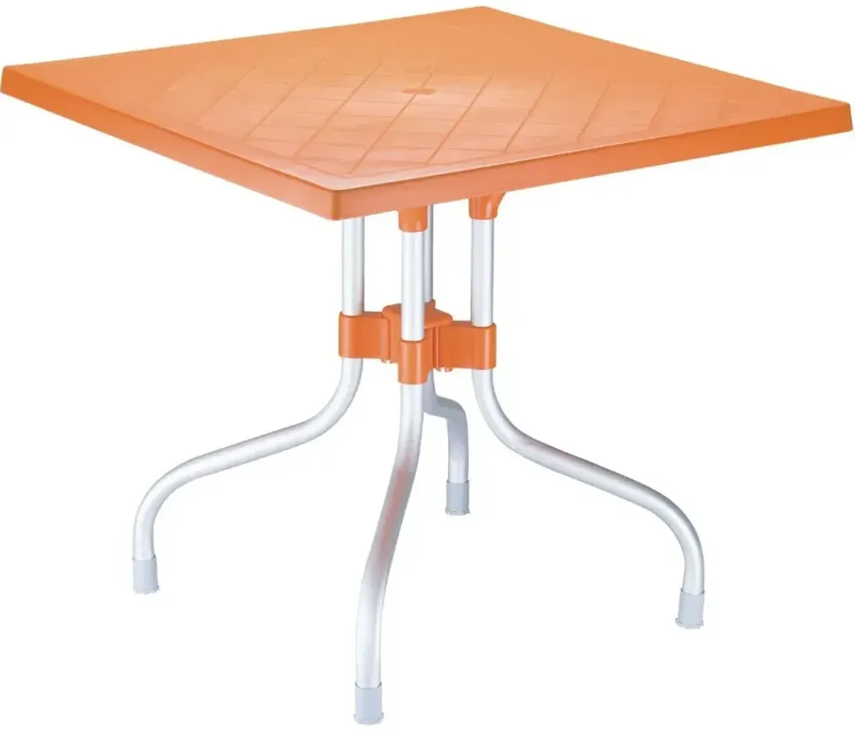 Compamia 31 Inch Forza Outdoor Square Folding Dining Table Orange