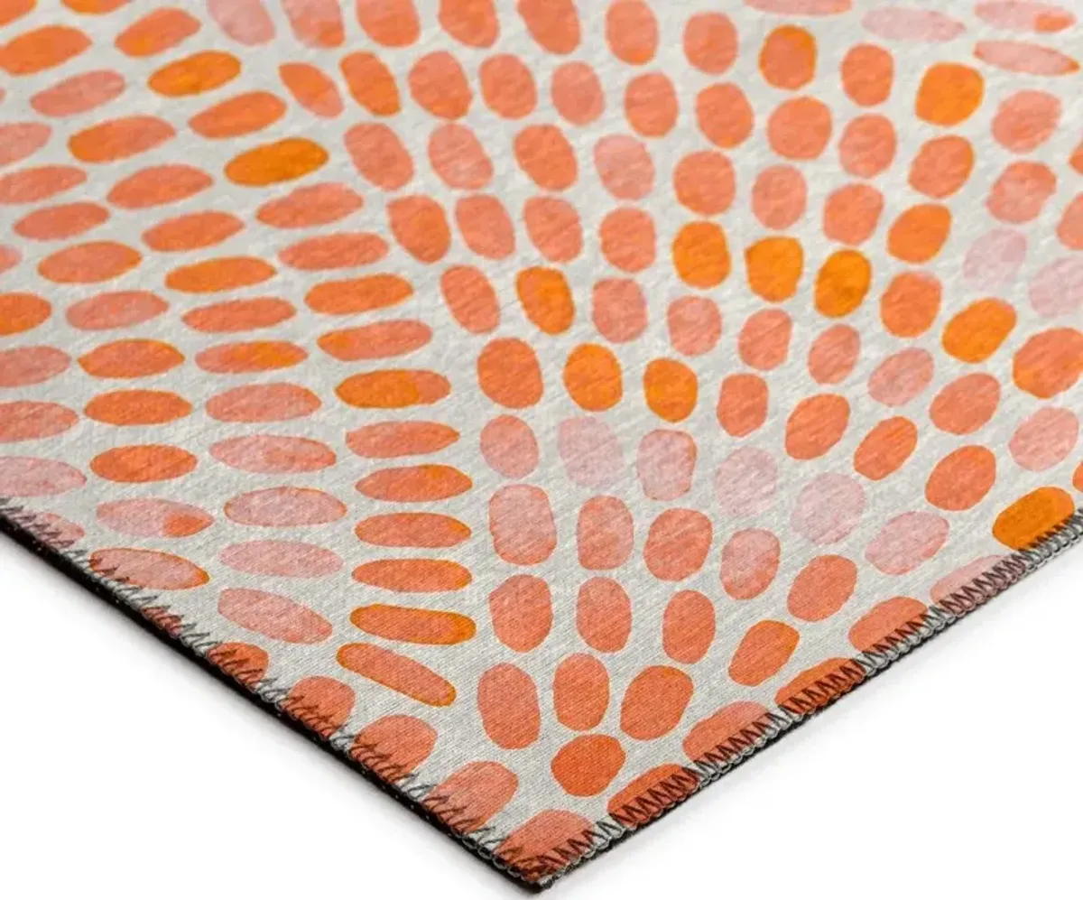 Dalyn Citrus Scales Tangerine Mosaic Radiance 5'X8' Area Rug