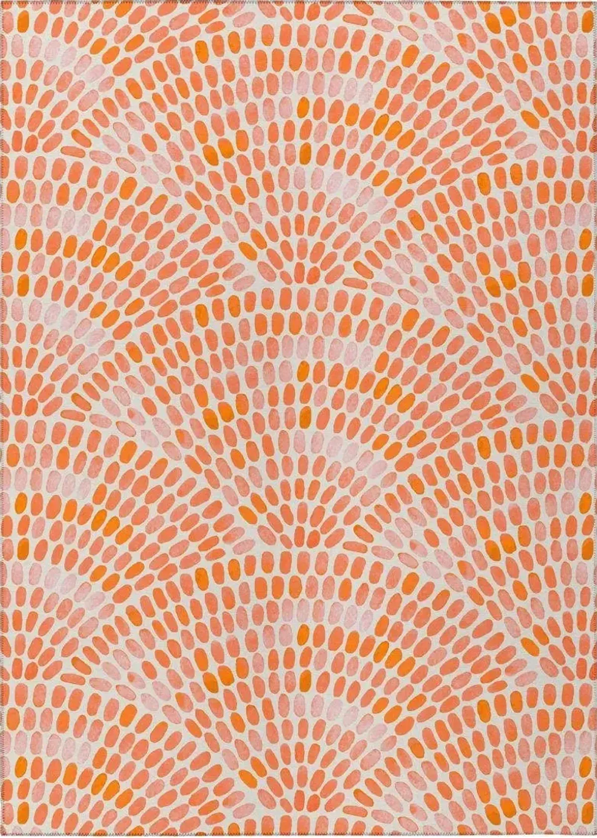 Dalyn Citrus Scales Tangerine Mosaic Radiance 5'X8' Area Rug