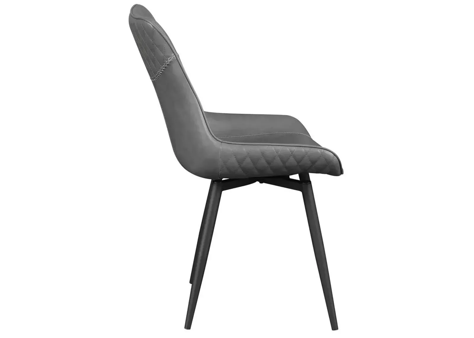 Brassie Upholstered Swivel Dining Side Chair Grey