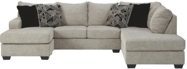Ashley Megginson 2-Piece Sectional with Chaise Right-Arm Facing Storm
