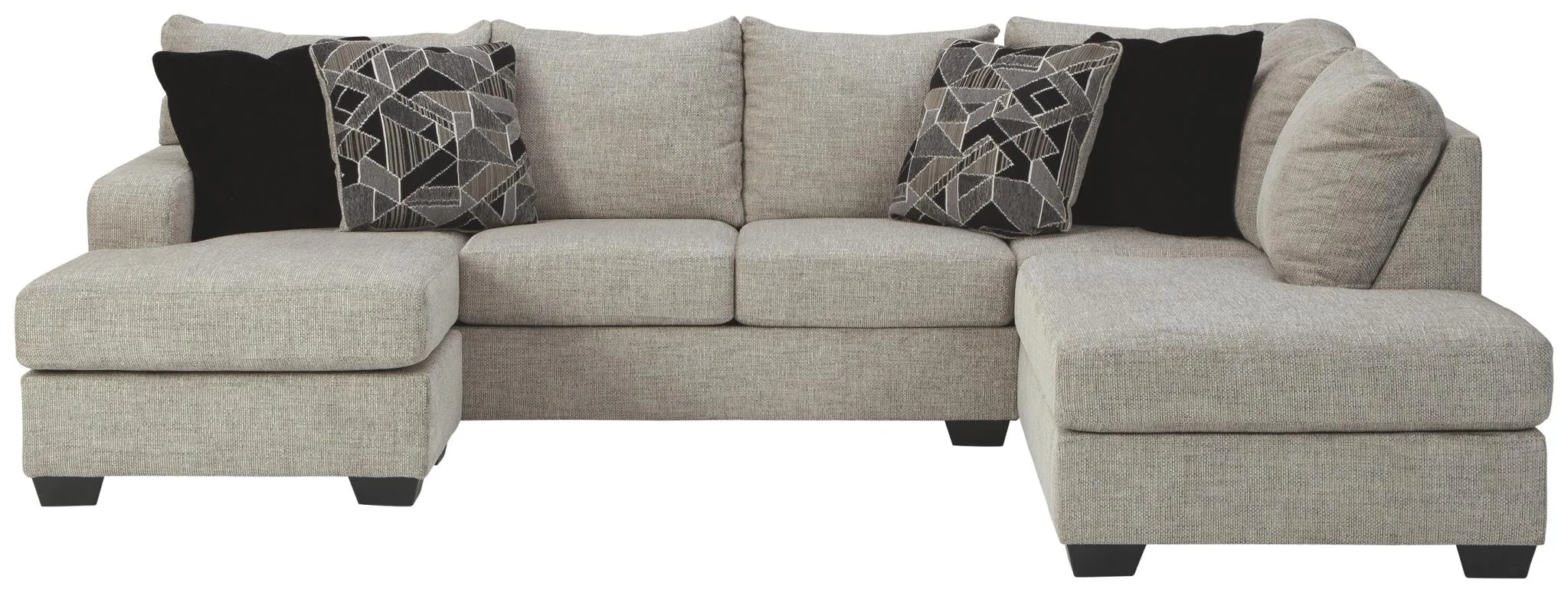 MEGGINSON 2-PIECE SECTIONAL WITH CHAISE STORM BENCHCRAFT