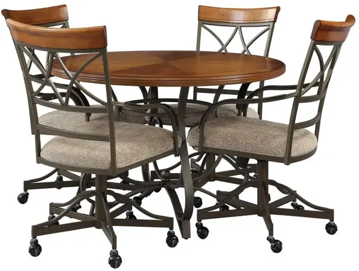 Powell Hamilton 5-Piece Swivel Dining Set