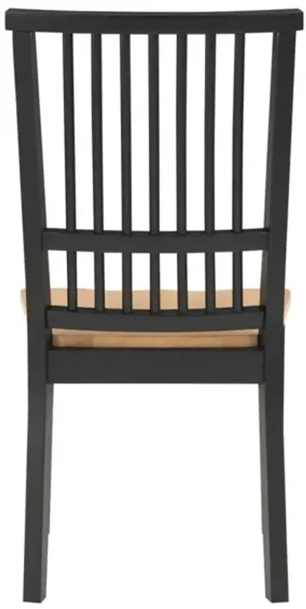 Steve Silver Magnolia Side Chair In Ebony & Natural Finish