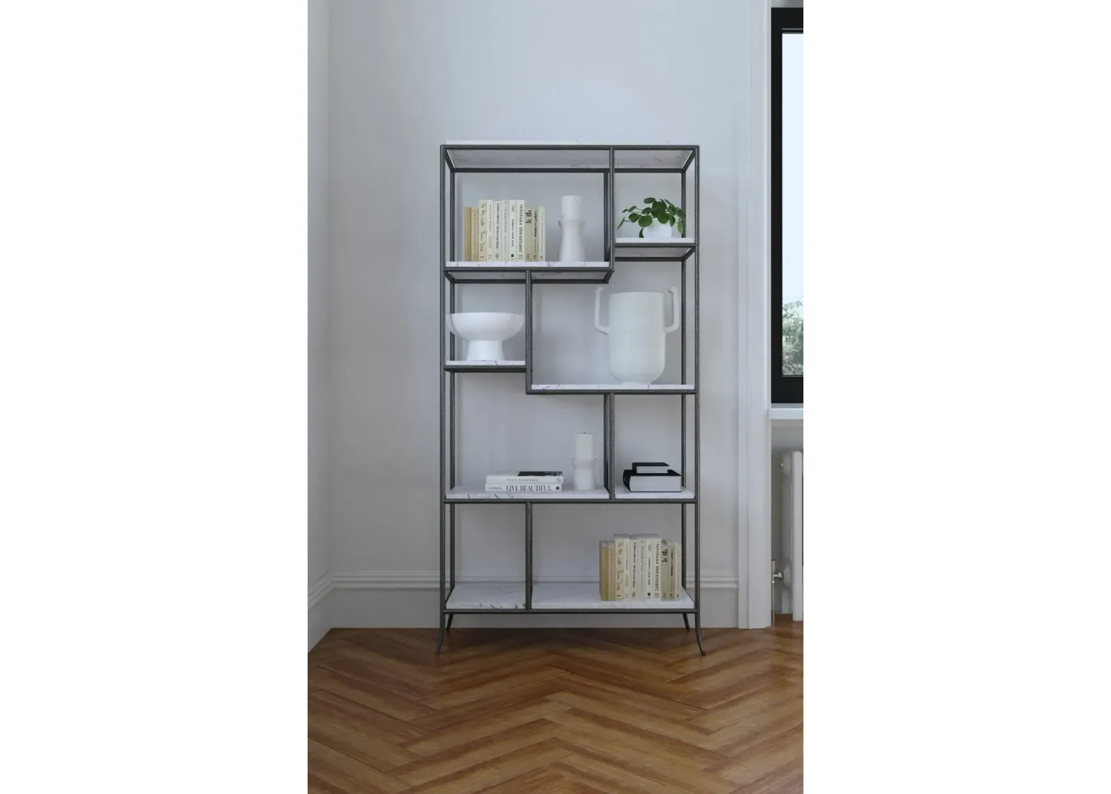 COMMERCE & MARKET DARK GREY BOOKCASE