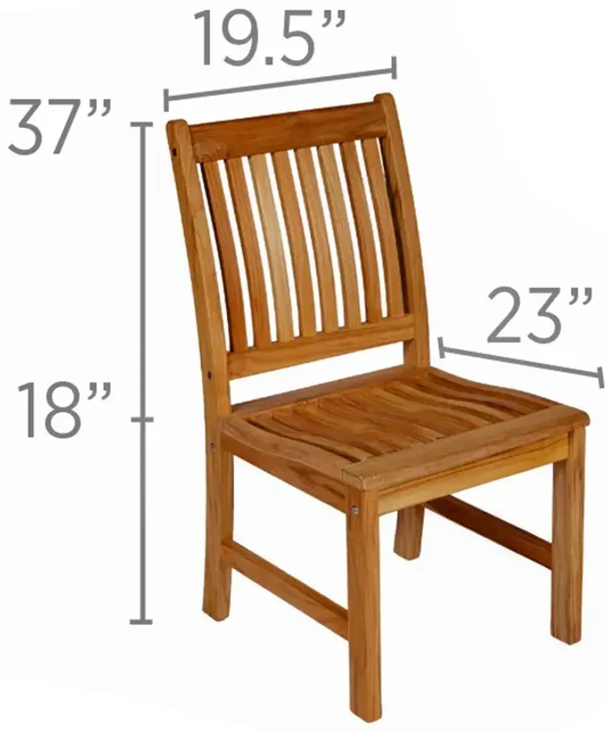 Royal Teak Compass Outdoor Teak Side Chair