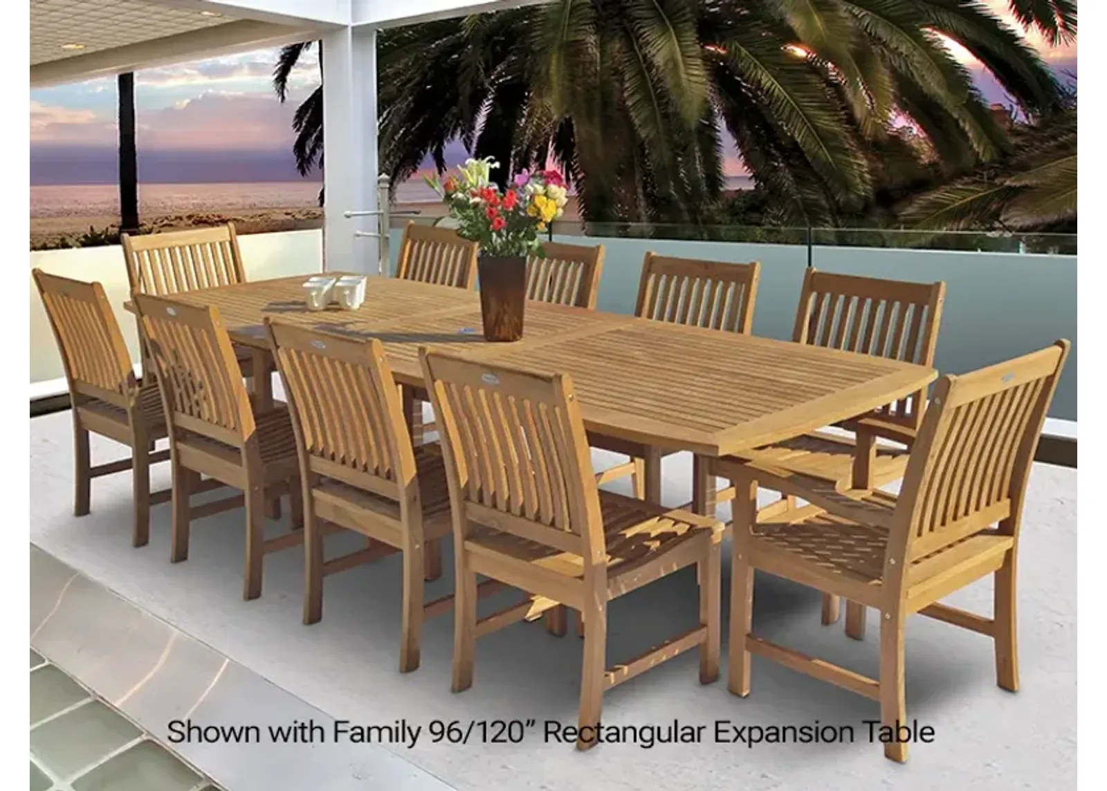 Royal Teak Compass Outdoor Teak Side Chair