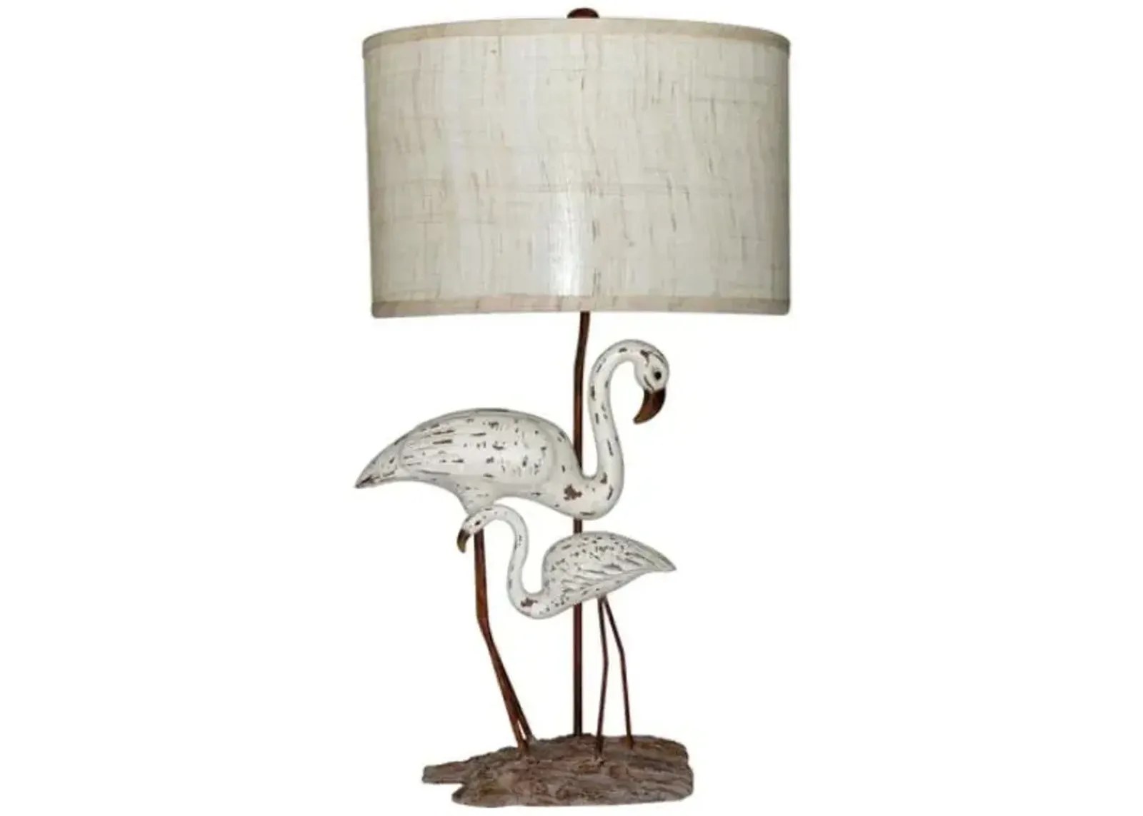 Crestview Shoreline Distressed White & Grey Accent Lamp