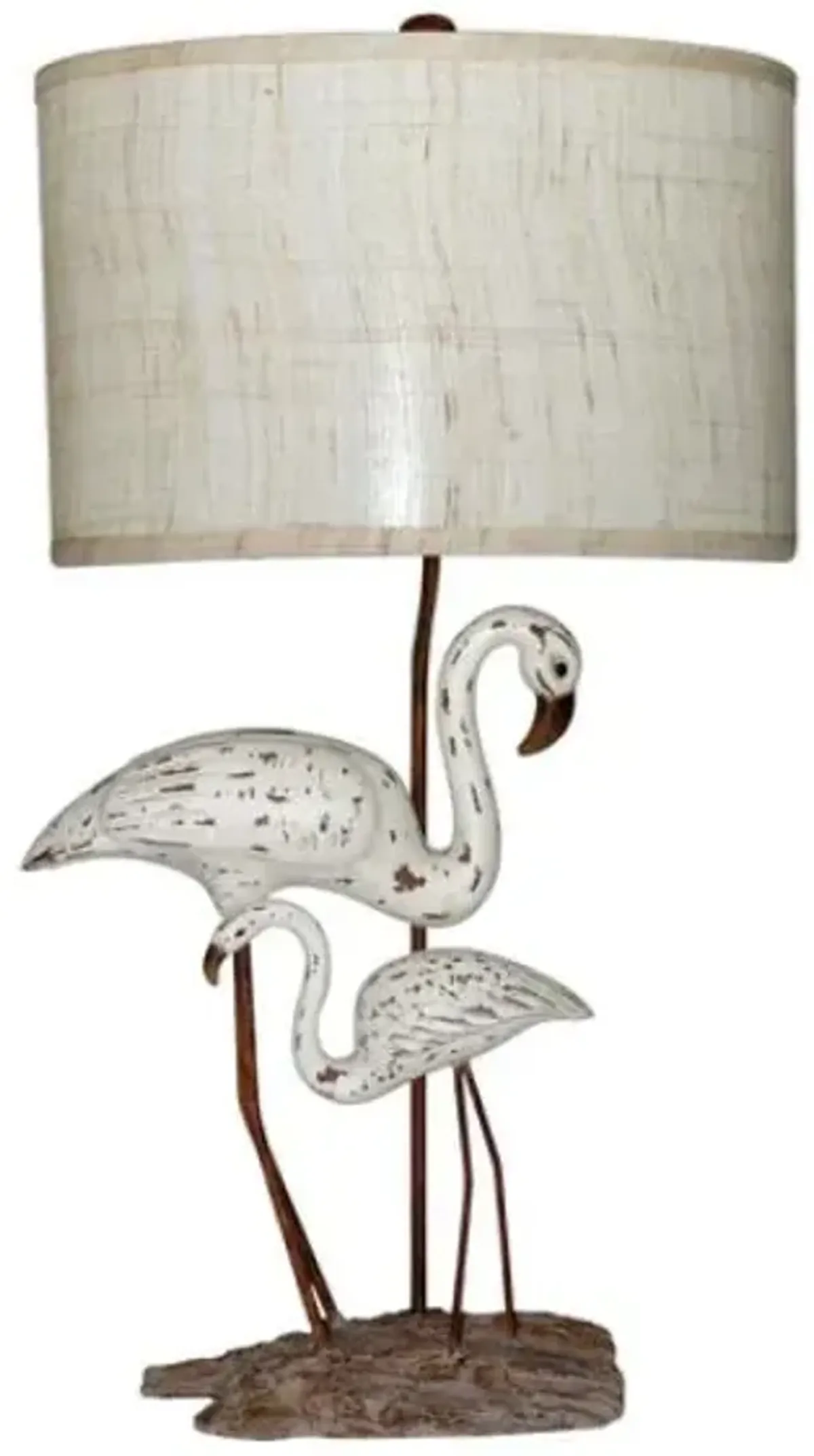 Crestview Shoreline Distressed White & Grey Accent Lamp