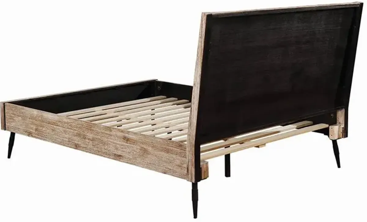 Coaster Marlow Wood Queen Panel Bed Rough Sawn Multi