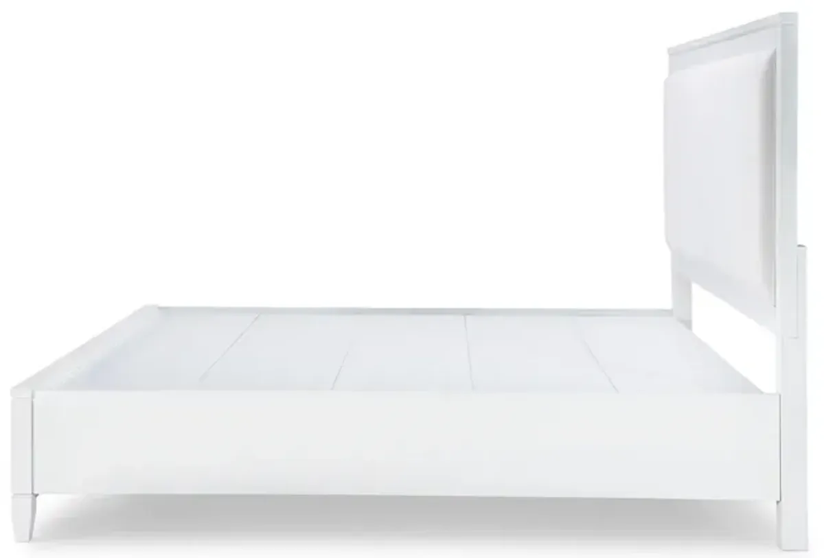 Legacy Classic Complete Upholstered Bed with Storage King White Finish Summerland White