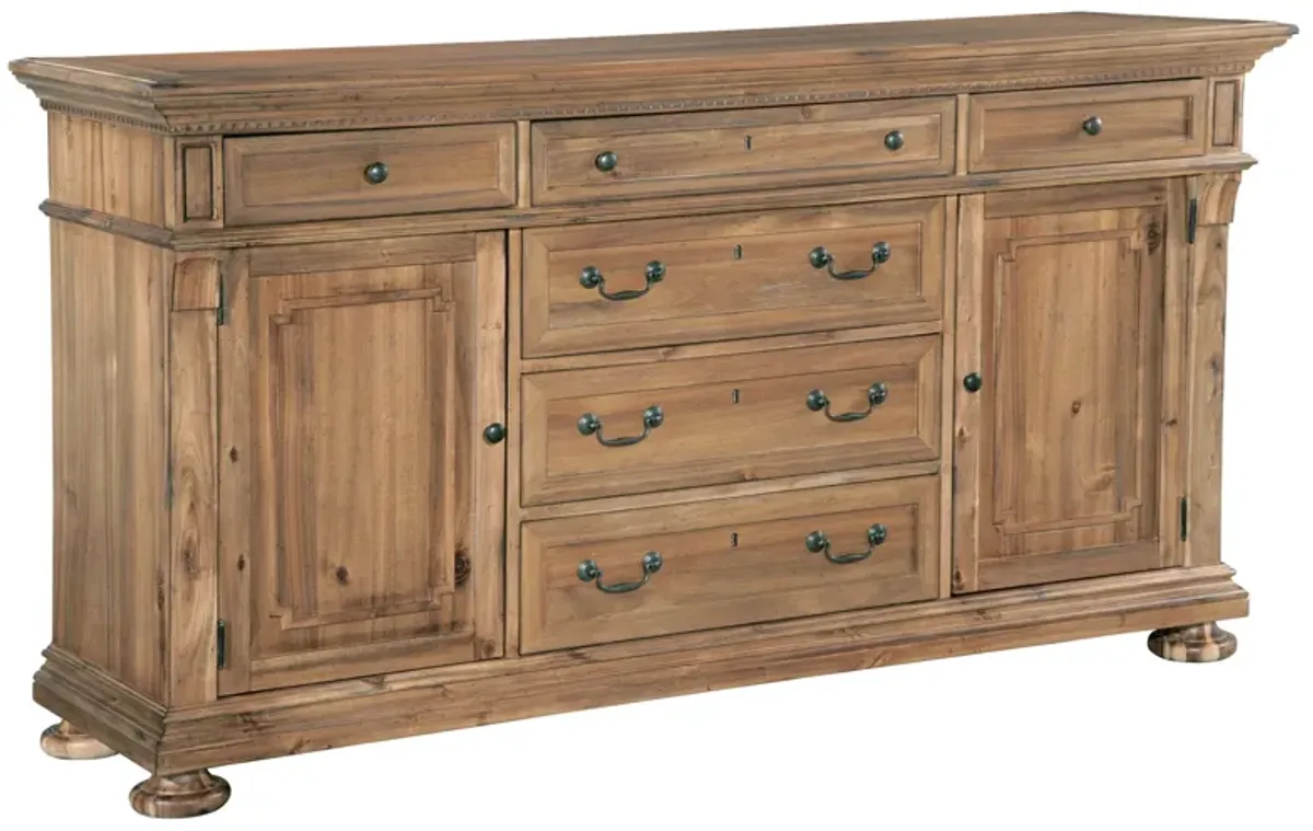 Hekman Dining 6-Drawer Buffet Natural Wellington Hall