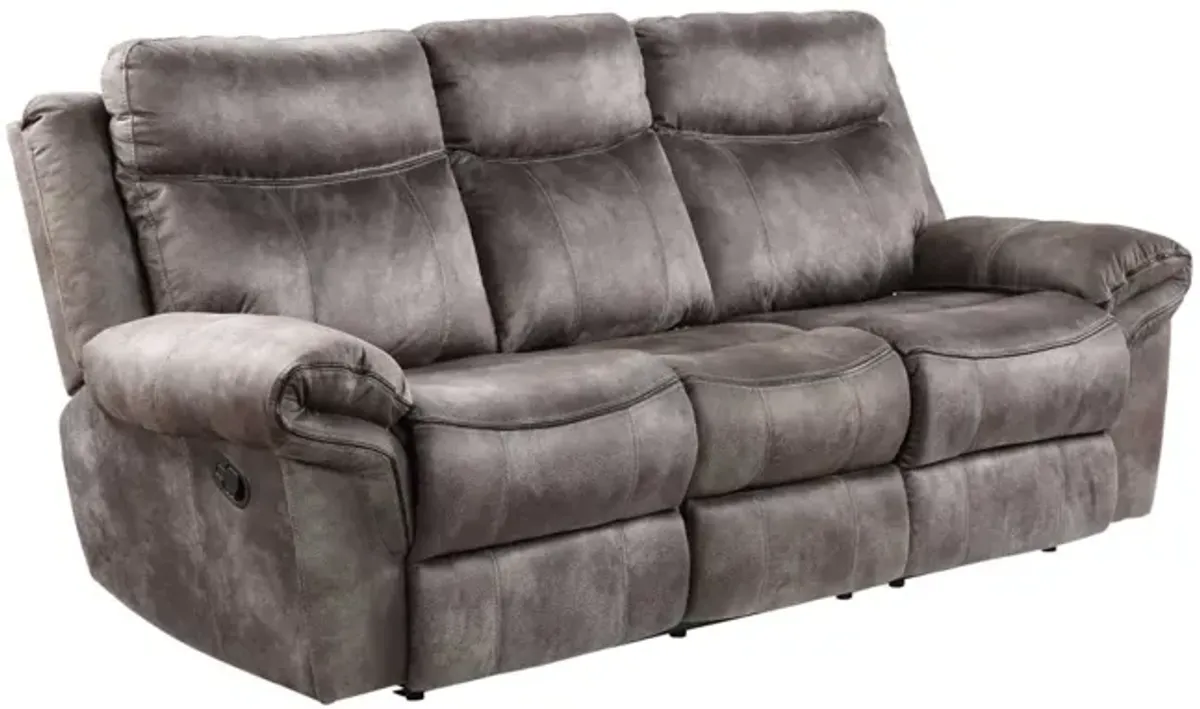 Steve Silver Nashville Manual Reclining Sofa with Drop-Down Console Grey