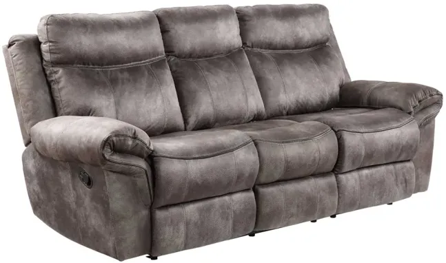 NASHVILLE MANUAL RECLINING SOFA WITH DROP-DOWN CONSOLE GREY