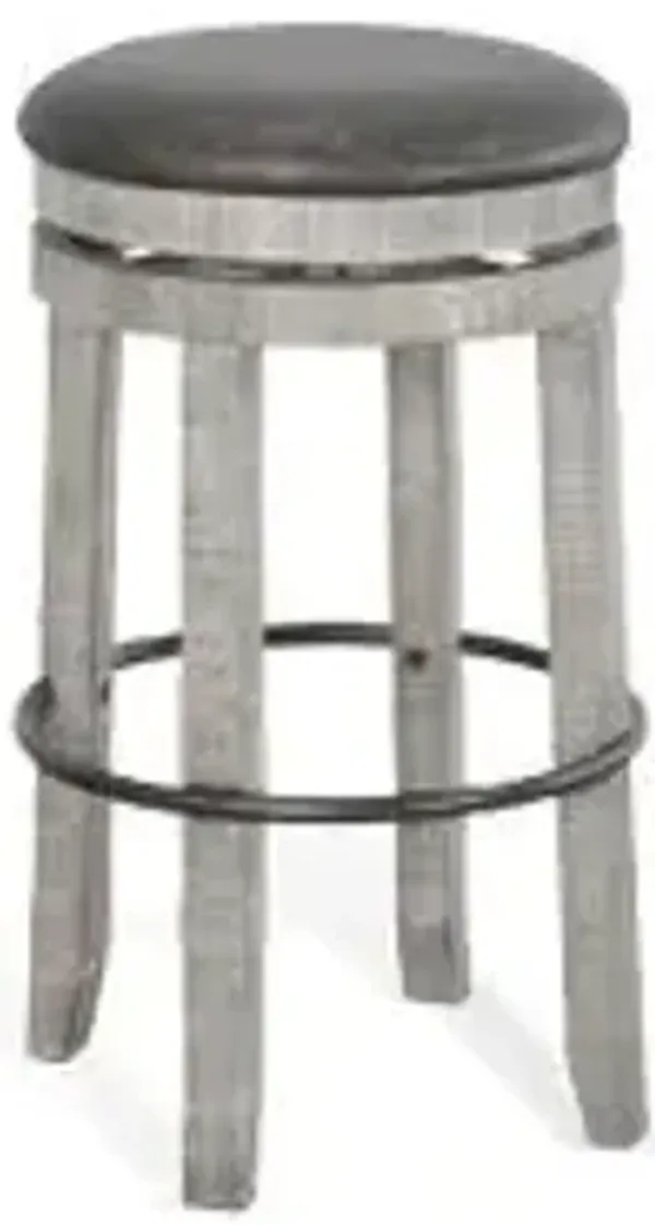 Sunny Designs Alpine Grey 30 Inch Swivel Stool with Cushioned Seat