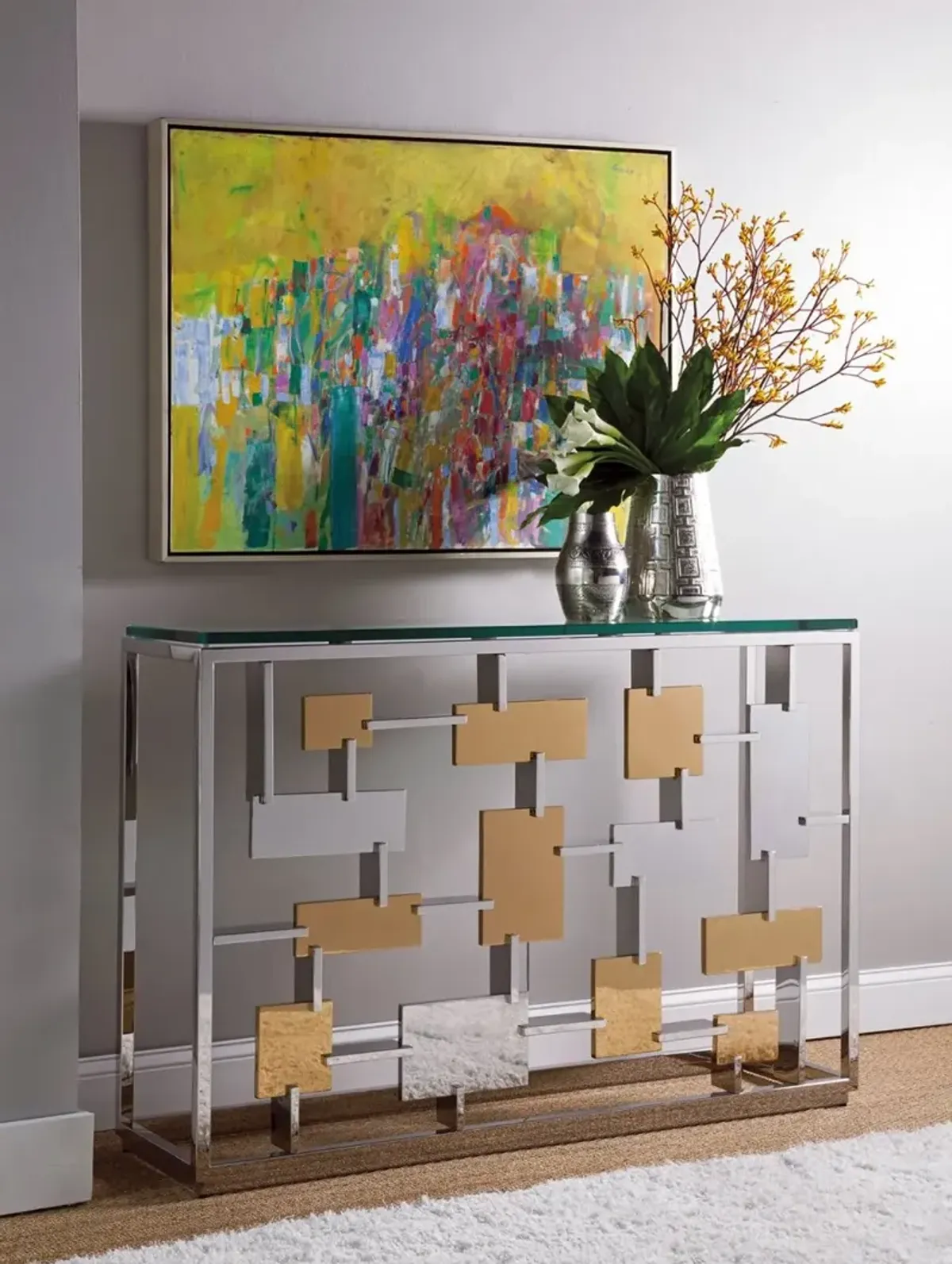 Artistica Home by Lexington Signature Designs Cityscape Console Accent Table