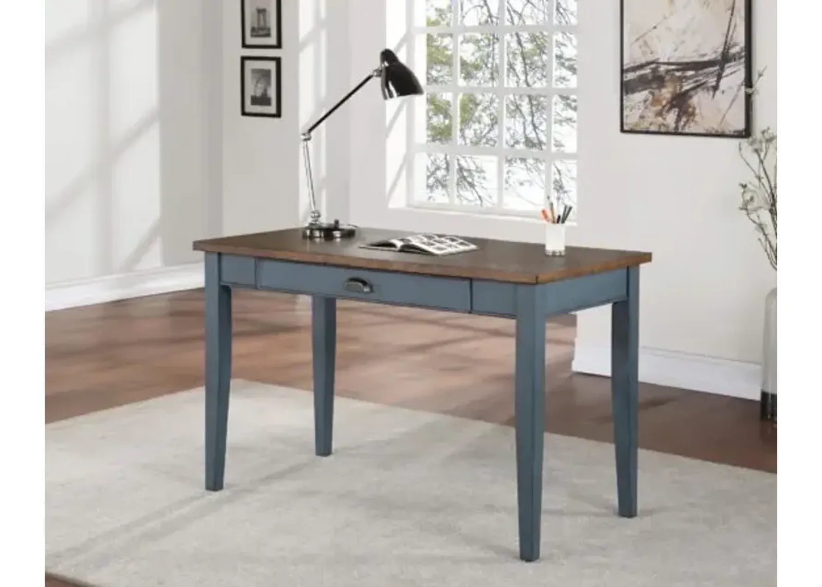 Martin Furniture Fairmont Dusty Blue Writing Table